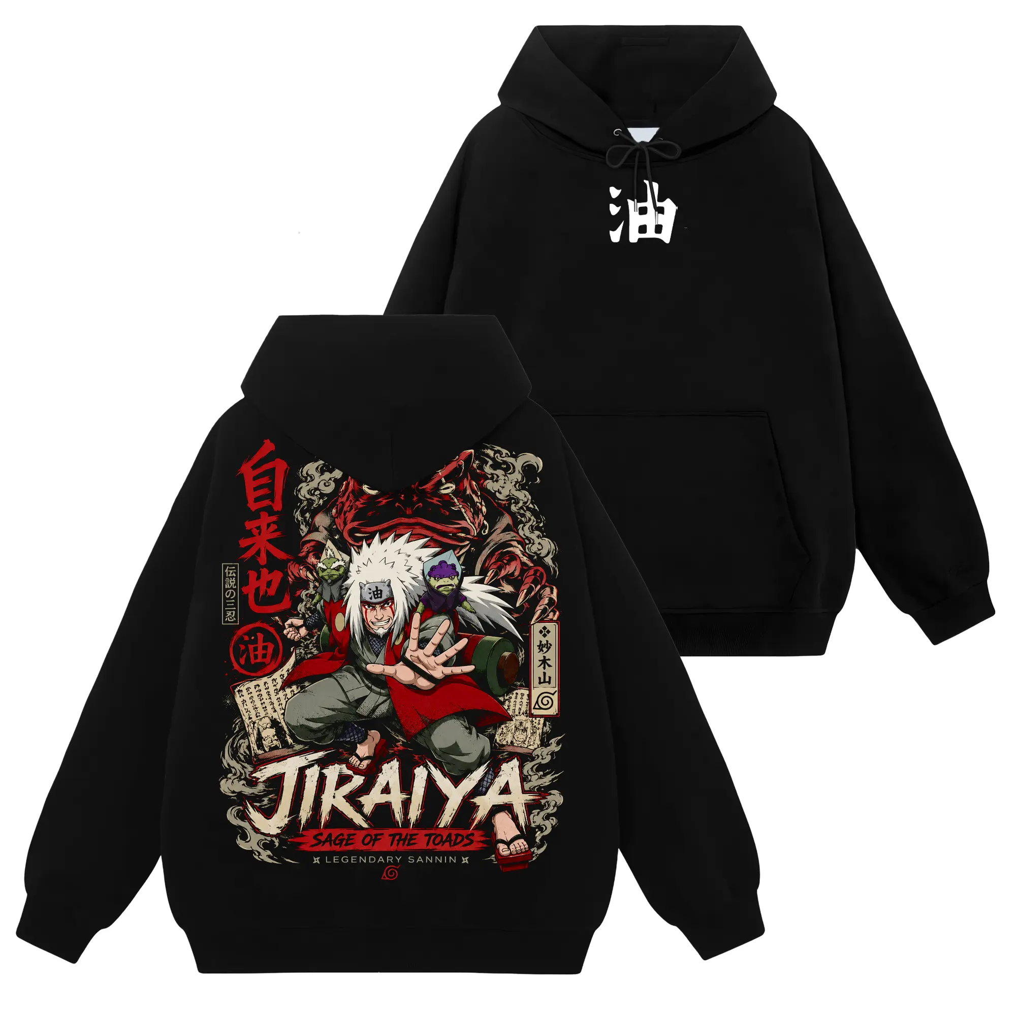 [Shinobi Shop] Limited Jiraiya Toad Sage - Naruto Shippuden #221 Hoodie T-Shirt Sweatshirt, Retro Vintage Unisex Graphic 90s Cotton, Gift For Wibu, Anime Manga Y2K Streetwear