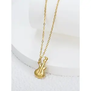 Women's 3D Guitar Necklace, Edgy & Bold Versatile Necklace for Daily Wear
