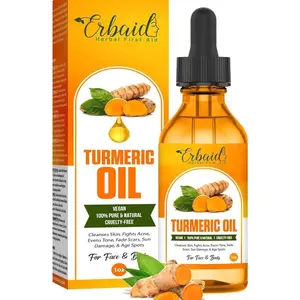 Turmeric Oil – Dark Spot Facial Serum for Face & Body – Natural Skin Brightening Serum & Hyperpigmentation Treatment – Turmeric Glow Serum Cleanses, Fights Acne, Evens Tone, Scars – for All Skin Types