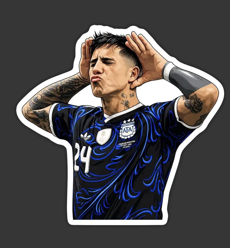 Blue & White Football Fan Decal Sticker, Argentina Inspired, Custom Name Tobias