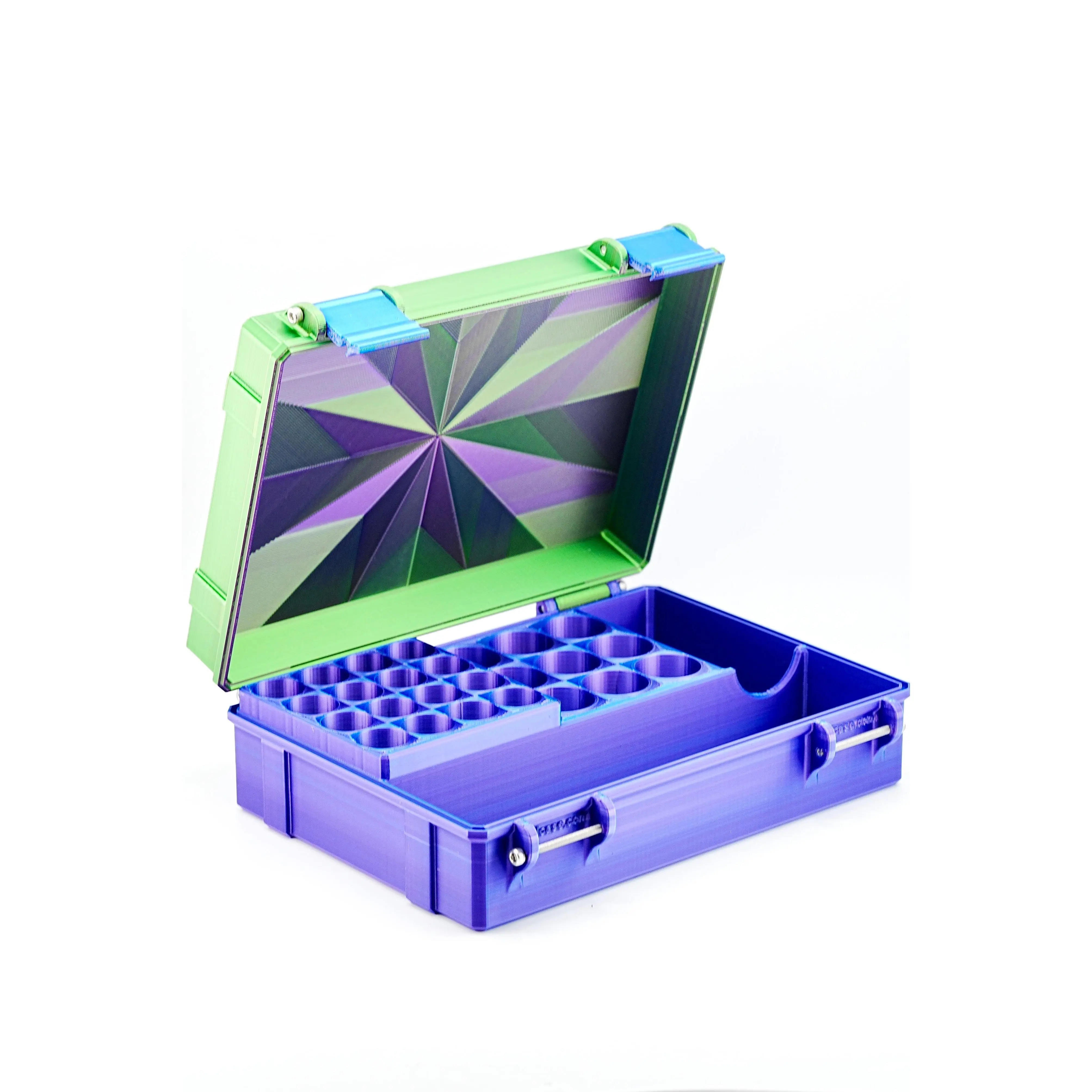 Large Combo Vial Case | 16-Slot 3 ml Vial Case & 9-Slot 10 ml & BAC & Syringe Vial Case Slots | Organizer for Peptides, Research