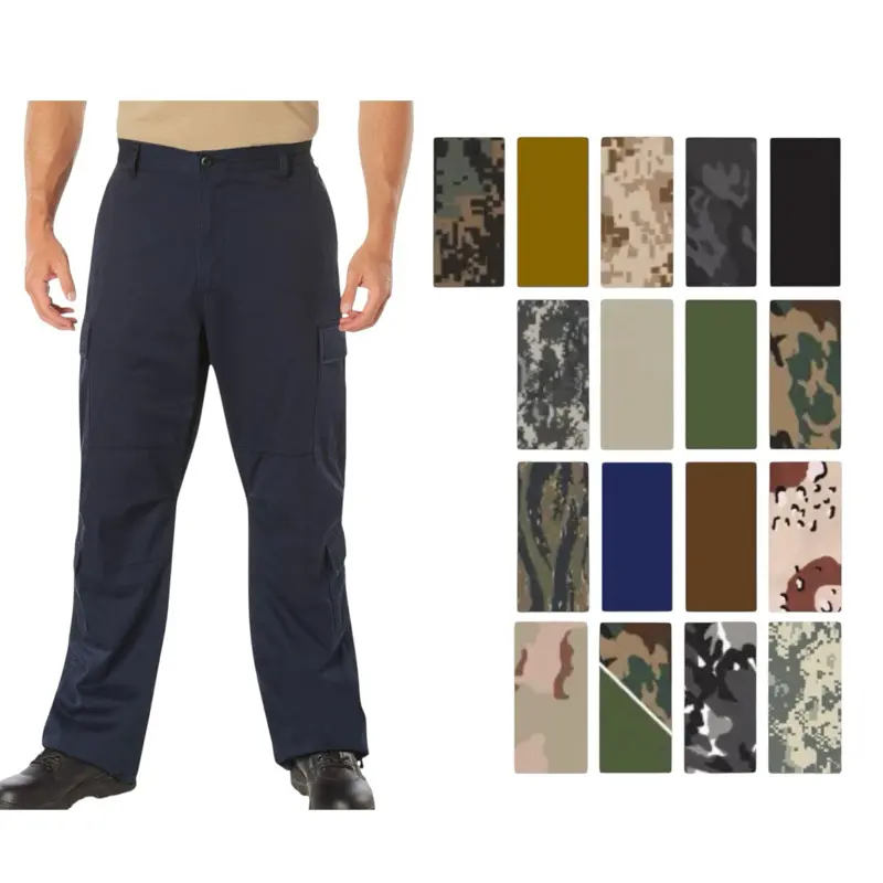 Rothco Menswear Vintage Paratrooper Cargo Fatigue Pants - 8 Pockets, 55% Cotton/45% Polyester, Plain Beige Men's Trousers