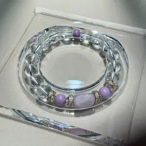 Guard Your High-Frequency Energy Field: Amethyst & White Quartz Bracelet | Purify Magnetic Field, Awaken Spiritual Wisdom | Essential for Students Preparing for Exams & Creative Professionals