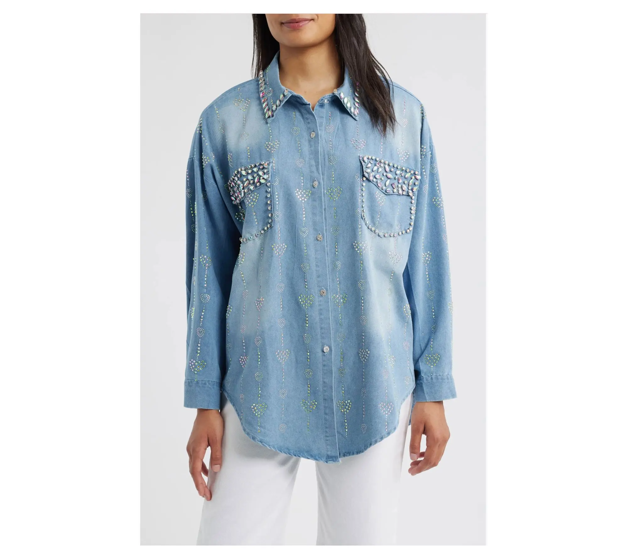 NIKKI LUND Keyla Crystal Blouse