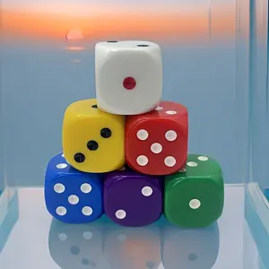 Large 30mm Acrylic Dice Set, Round Corner Numbered Dice, Ideal for Board Games, Parties, Halloween, Ktv, Math Teaching, Christmas Gifts
