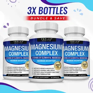 Dietary Magnesium Complex Supplement with 8 Essential Magnesium Forms, Mineral Supplement for Health & Nutrition Support