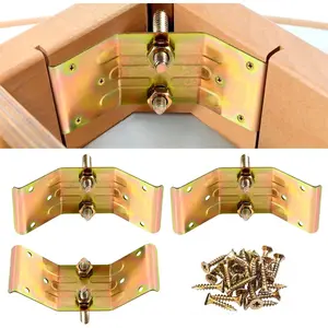 Table  Brackets Set of 4 Includes Screws,Table  Corner Bracket for /Dining Table/Desk /Bench /Dining Repair Desks Hardware to Provide  Support for  and Skirts