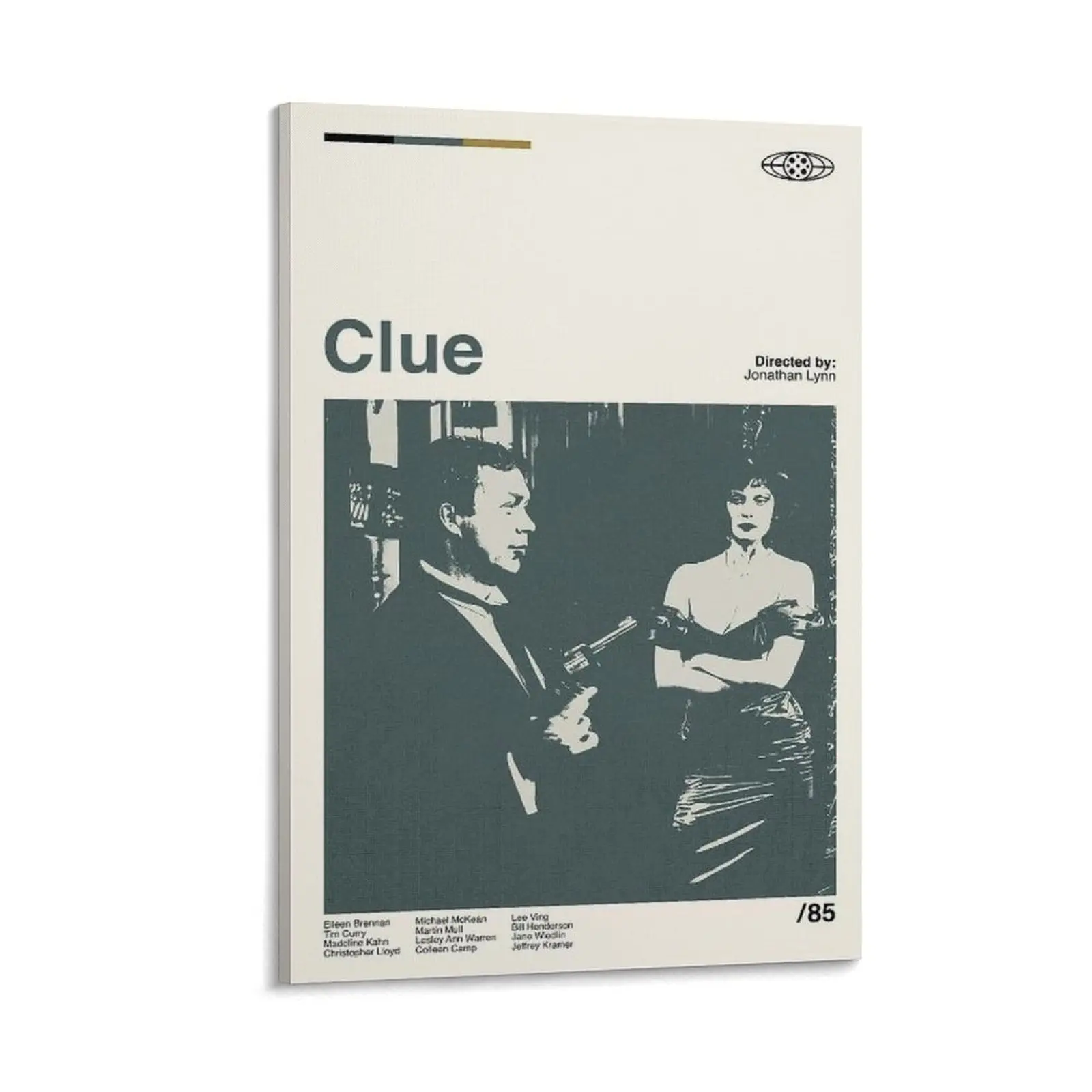 Clue Canvas Print Painting, Home Decoration Wall Art for Bedroom, Bar Decor & Gift Idea