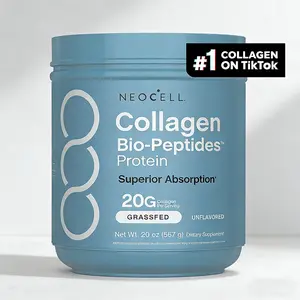 NeoCell 10-Type Multi Collagen Bio-Peptides Supplement Powder 22oz with Hyaluronic Acid and Vitamin C