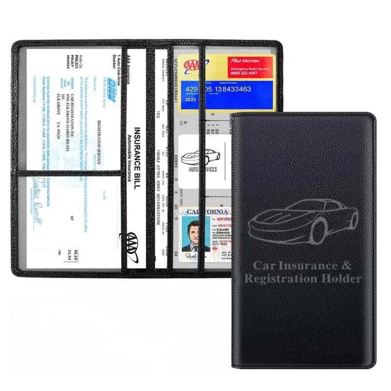 Car Document Holder - Travel Accessory for Car Registration, Insurance Cards, Driver License & Essential Items, Travel Document Holder