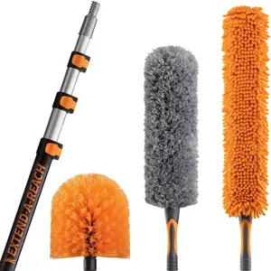 4-Piece High Reach Duster Kit with Extension Pole - The Ultimate Dusting Kit