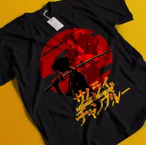 Samurai champloo Shirt Mugen Tshirt Fuu T-Shirt Jin Anime Tee Kariya Kagetoki, Simple Style, Everyday Basic, Never Outdated