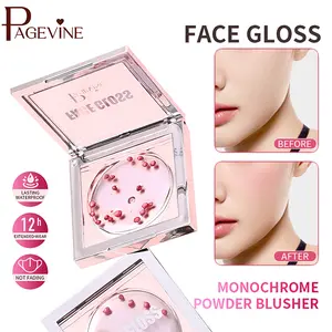 Powder Blusher & Face Gloss 2-in-1, Non-Cakey Finish, Skin-Melt Texture, Sheer Rosy Glow, Easy-Blend Powder for Fresh Everyday Cheek Makeup.