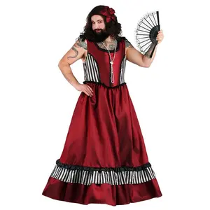 Men's Plus Size Bearded Woman Costume