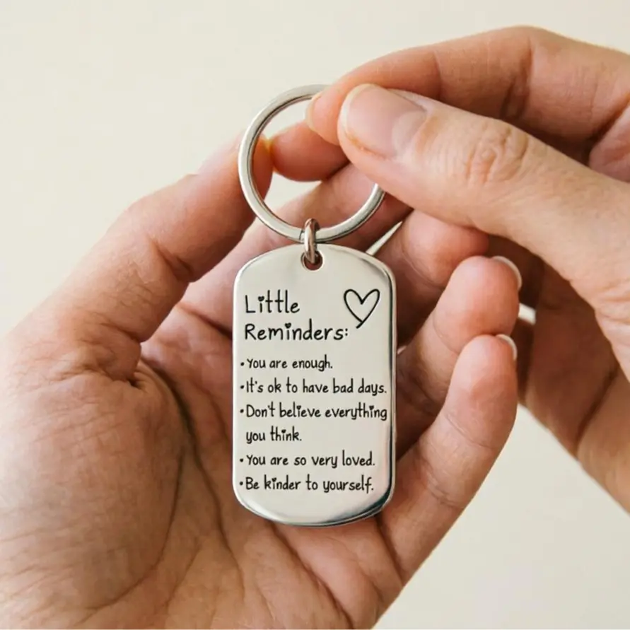 Inspirational Keychain With "You Are Enough" Message Positive Reminder Gift For Women Friends Sister Daughter christmas gift idea Inspirational Gift Emotional Support Gift