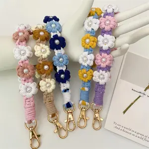 Polyester round rope hand-woven color adjustable mobile phone anti-lost rope mobile phone lanyard multi-color