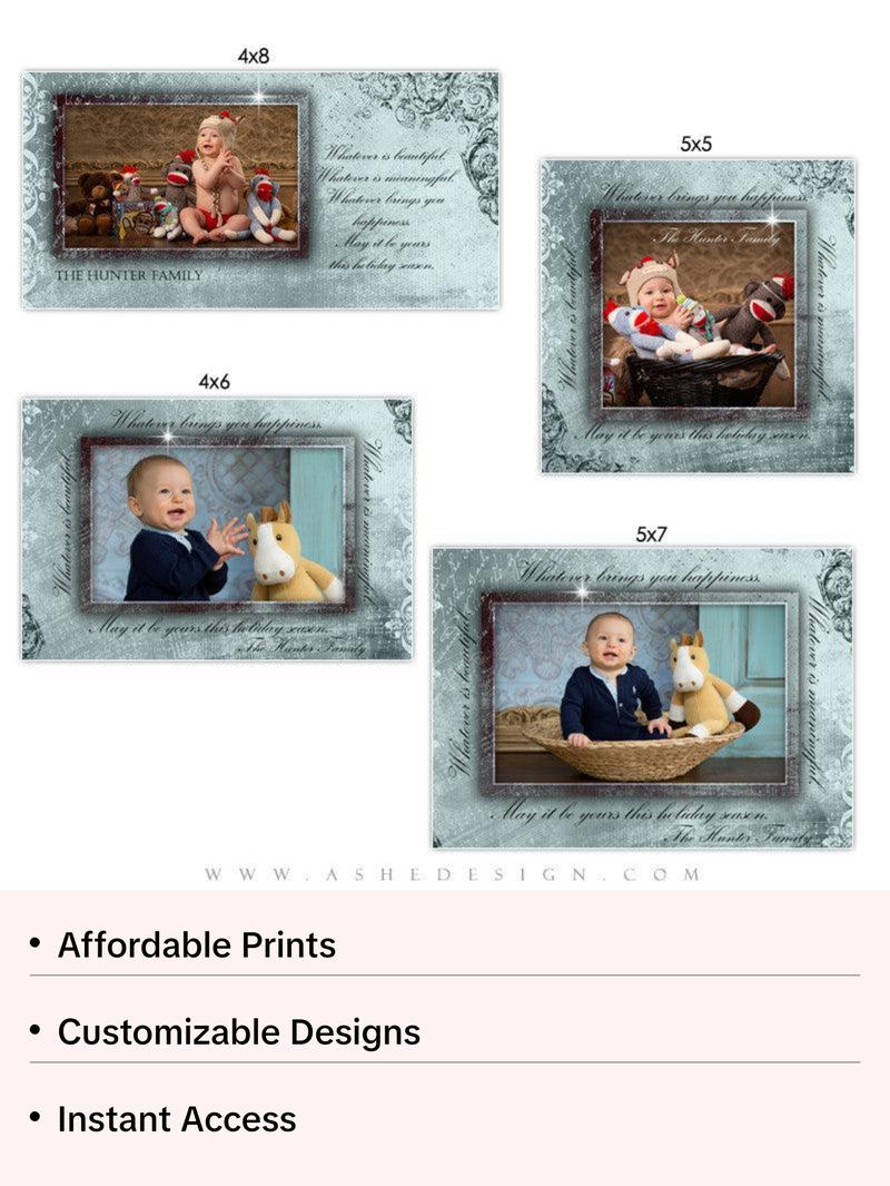 Christmas Photo Card Set - Blue Christmas