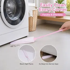 1 Count Flexible Bendable Gap Cleaning Duster, with 10 Non-woven Cloths for Household Narrow Spaces and Gap Dust Removal
