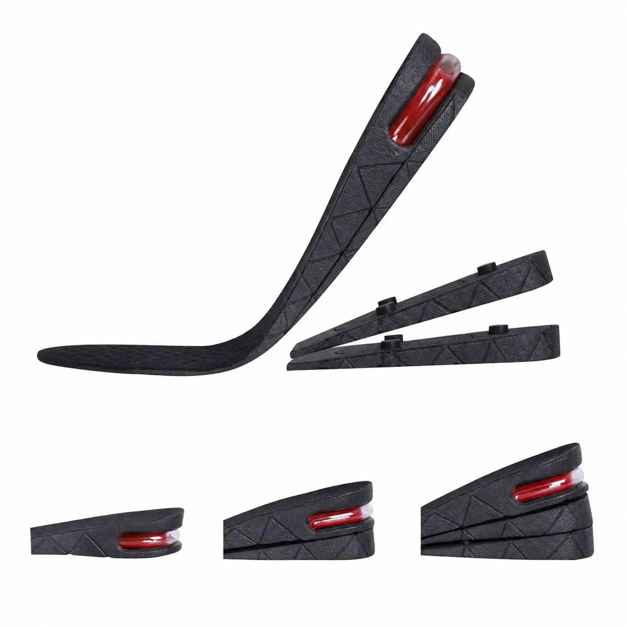 Unisex Invisible Height-Boosters, Adjustable Heel Cushion Pads, Trimmable Insoles with 2 Options (Half/Full), Suitable for Sports & Casual Shoes, Height Support