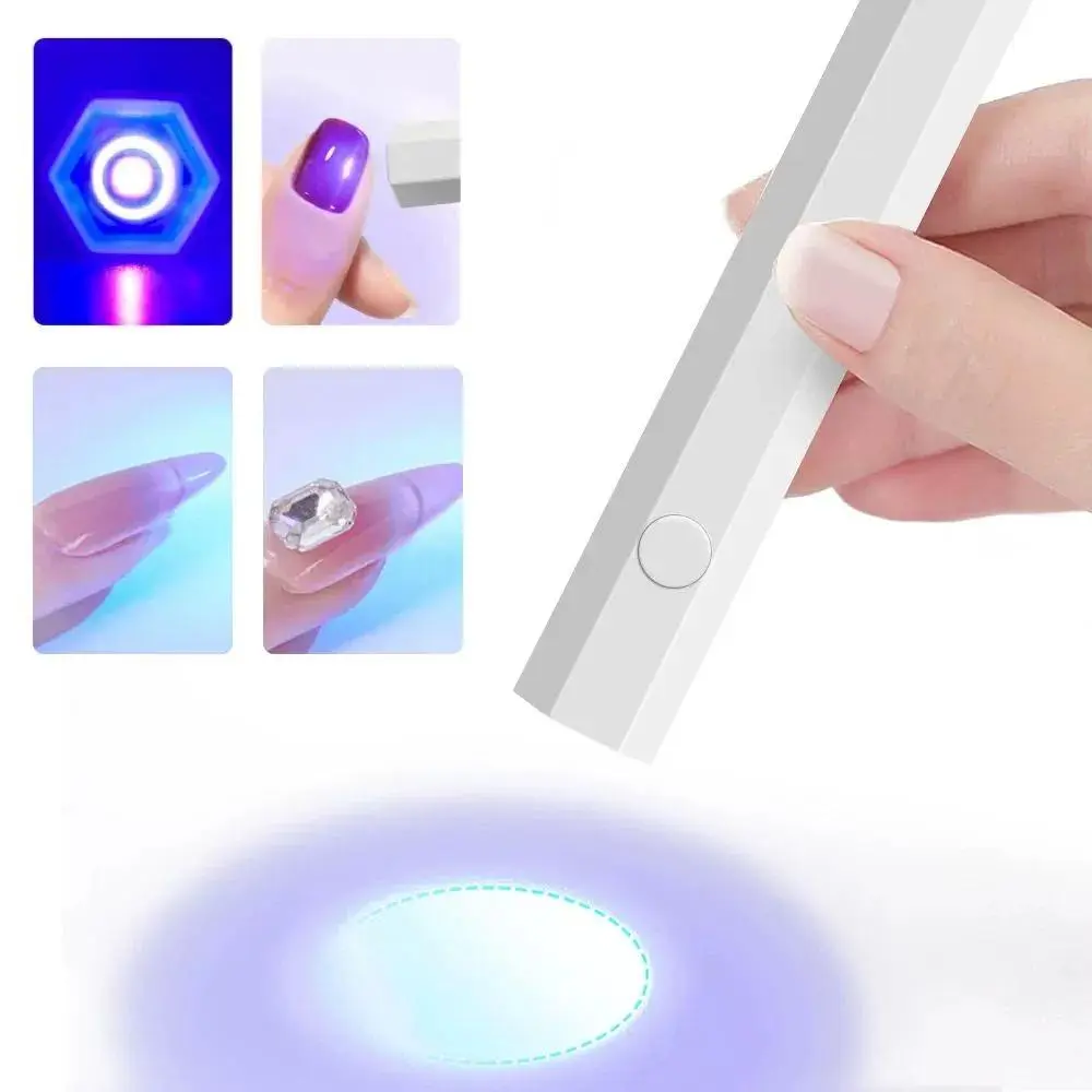 Handheld UV Nail Nail Lamp, Rechargeable LED Gel Polish Curing Light, Digital Display, Flash Cure Lamp for Gel Art DIY Tools for Salon & Home Use, Manicure, Nail Art