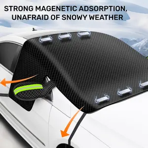 Car Windshield Snow Guard, Anti-Snow and Frost, All-Season Universal, Portable Windshield Snow Shield, Easy Installation, Magnetic Attachment, Car Sunshade Outside Car