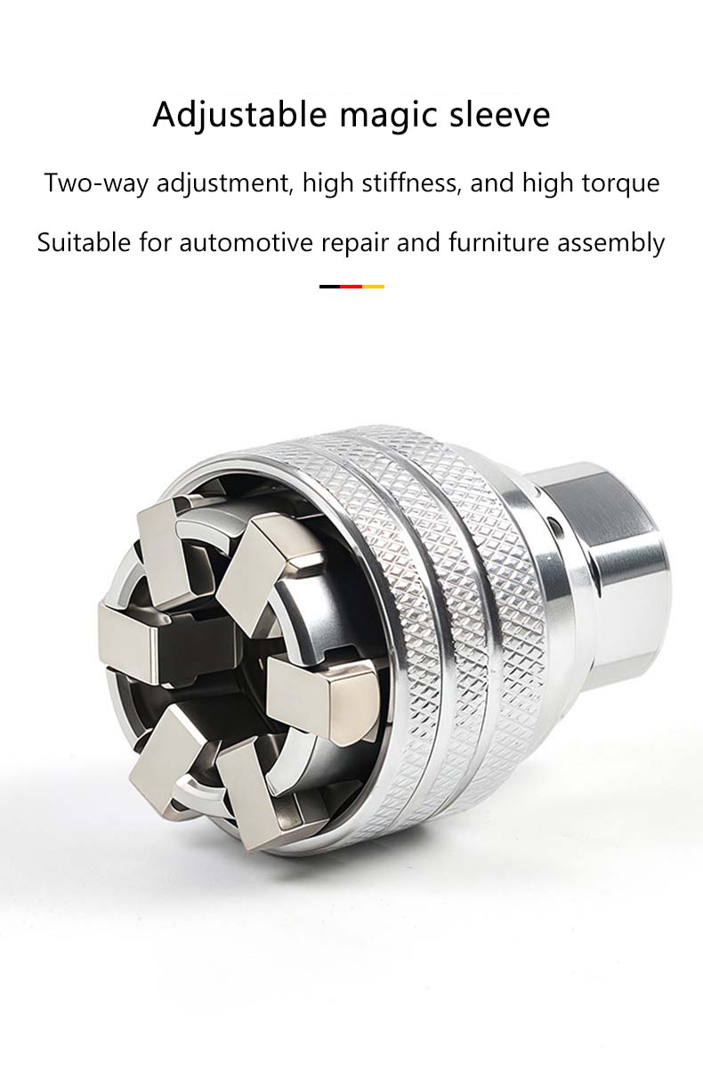 Multi-Function Universal Socket Wrench Tool - Universal Maintenance Tool, Adjustable Universal Socket Wrench, Universal Socket Tool for 3/8" Drive Ratchet Torque Wrench & Power Drill (Connecting rod random color)