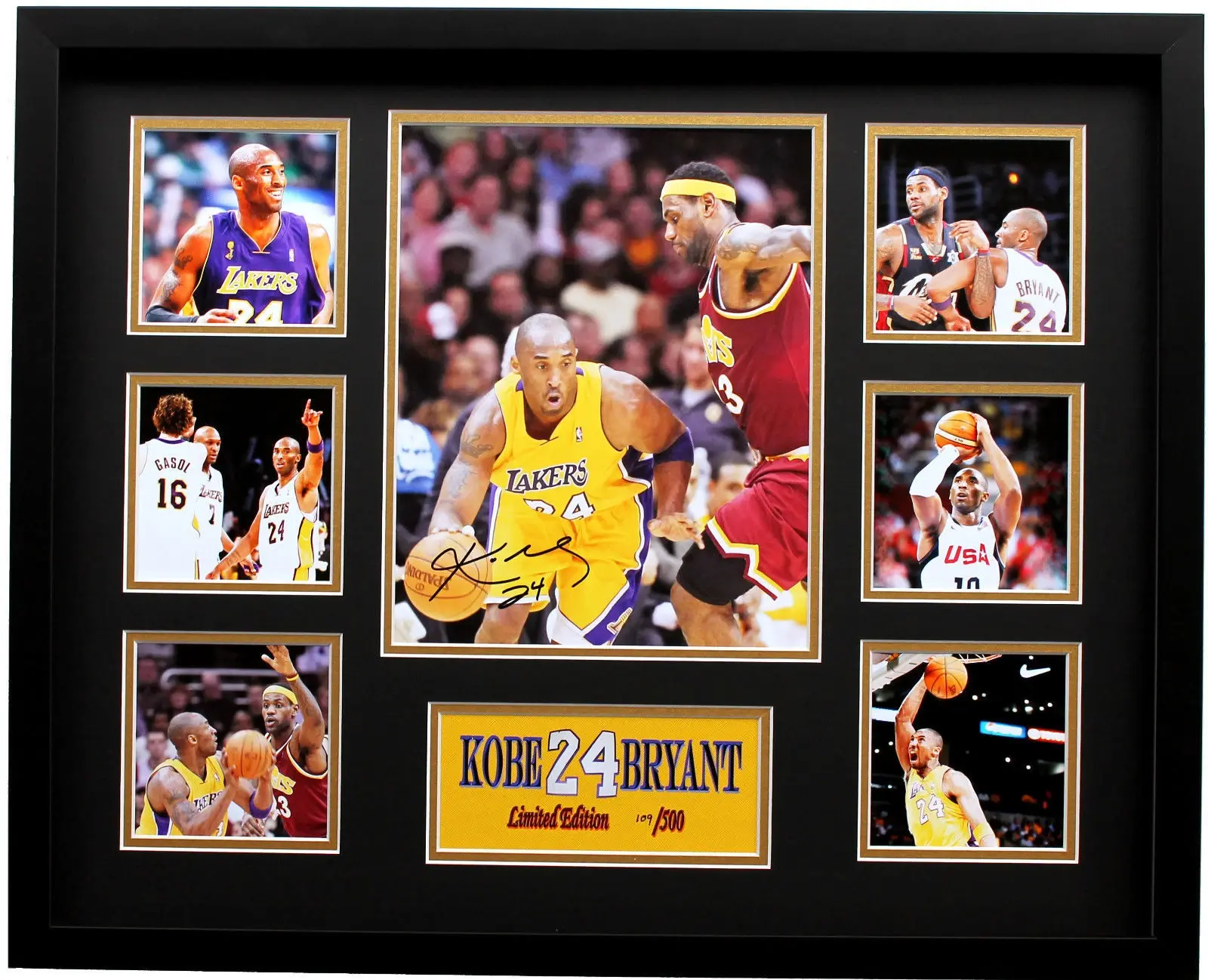 New Kobe Bryant Signed LA Lakers Limited Edition Memorabilia UnFramed Poster