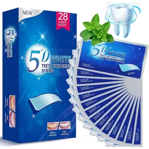 Teeth Whitening Strips, 28 Whitener Strips Effective Teeth Reduced Sensitivity White Strips, Clean Teeth Safely, Stains Remover for Coffee, Wine, Tobacco (14 Treatments)