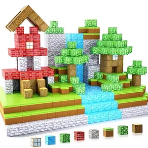 🔥[DIY Creative Building Blocks] – Build any shape you desire; includes 100 pieces of 2.5cm magnetic building blocks for DIY toys – Create a magical adventure world! A vibrant, customizable universe crafted with premium quality and safety, ensuring endles