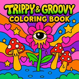 Trippy & Groovy Coloring Book: 50 Psychedelic Coloring Pages Featuring Abstract Art and Trippy Drawings of Animals, Mushrooms, Aliens, and Magic for ... – Adults Collection for Fun and Relaxation)