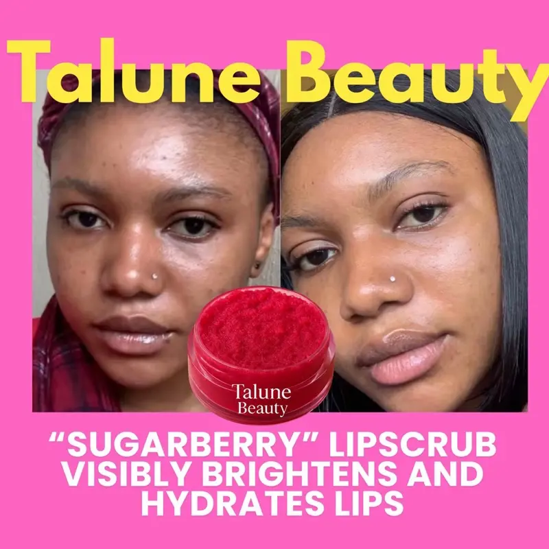 Sugarberry Lip Scrub – Brightening,Hydrating Soft, Smooth & Exfoliating Scent Strawberry Nourishing Pink lip scub neutralization Sugar