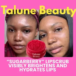 Sugarberry Lip Scrub – Brightening,Hydrating Soft, Smooth & Exfoliating Scent Strawberry Nourishing Pink lip scub neutralization Sugar