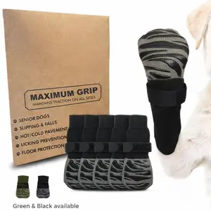 TigerToes Premium Non-Slip Dog Socks for Hardwood Floors - Extra-Thick Grip That Works Even When Twisted - Prevents Licking, Slipping, and Great for Dog Paw Protection