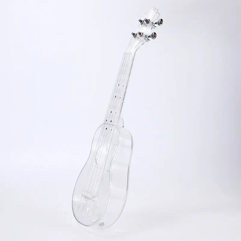 21-inch Transparent Plastic Ukulele Four-string Small Guitar Beginner Musical Instrument
