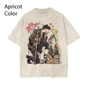 Anime Couple Shirt, Sailor Moon Inspired Graphic Tee, Y2K Streetwear Aesthetic Shirt, Cute Kawaii Love Tee, Soft Grunge Anime Outfit Womenswear Top