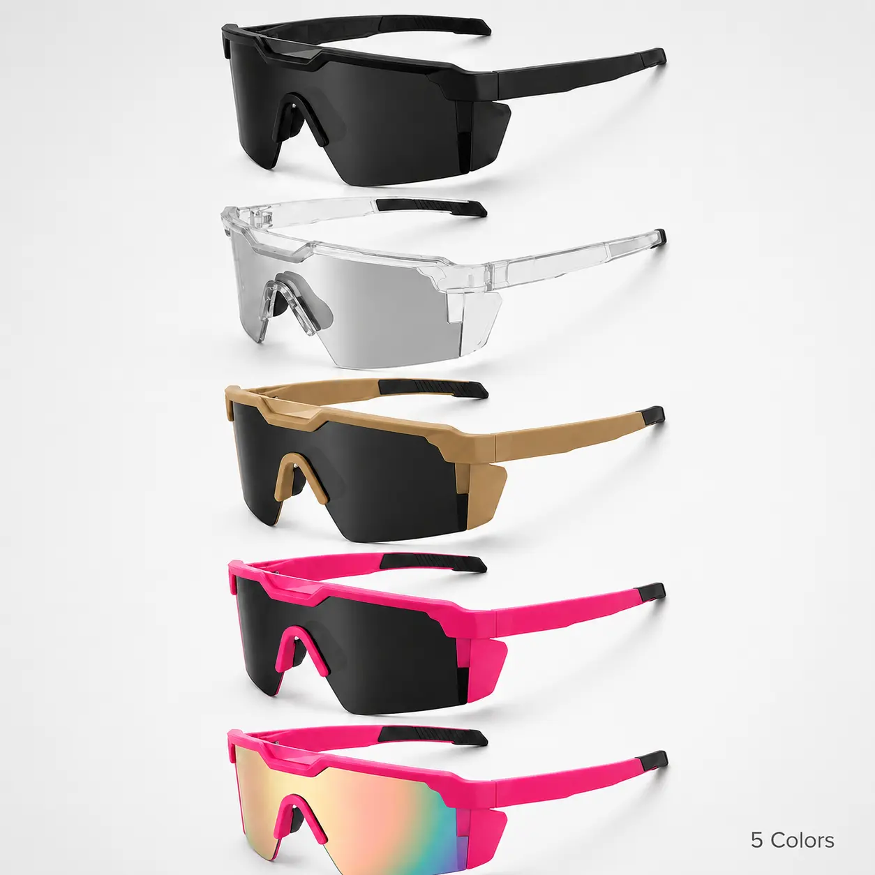 UV400 Z87+ Certified Sport Sunglasses for Men Women, Square One-Piece Shield Lens Cycling Glasses, Multi-Color Outdoor Eyewear, Only -11 Photochromic