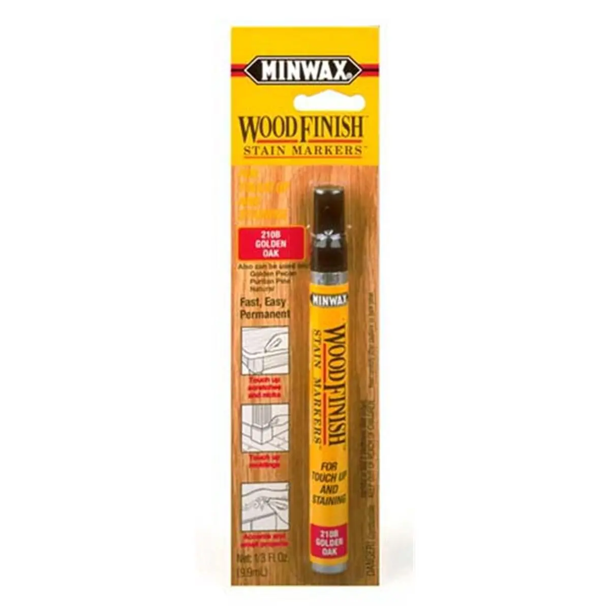 Minwax Red Oak Wood Stain Marker - Easy Touch-Up Tool for Furniture, Cabinets, Molding, Car Paint Care, Fixes Common Nicks & Scratches, 63483, For Common Nicks And Scratches