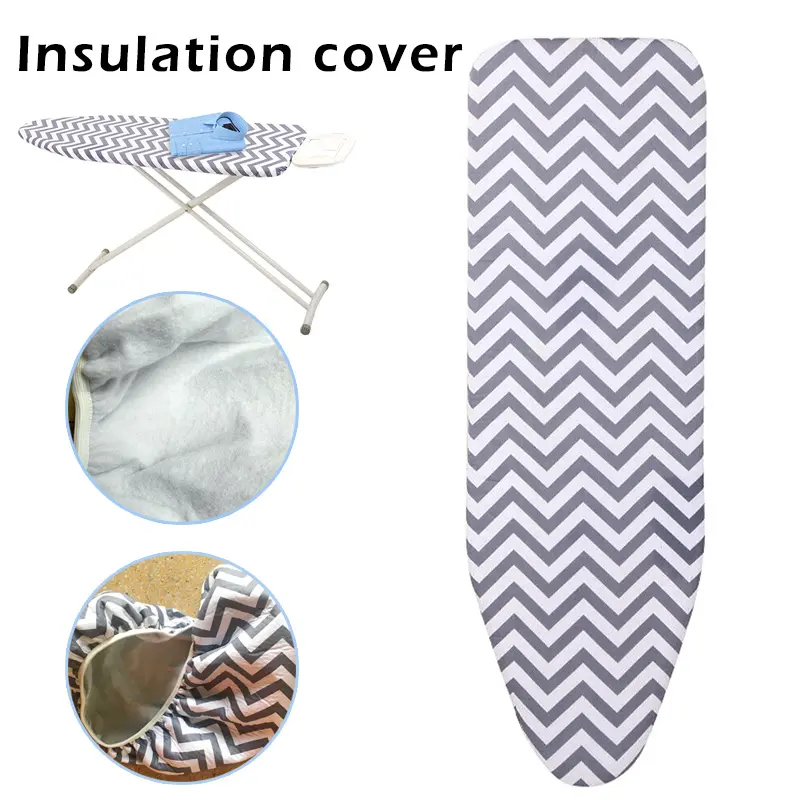 Heat Resistant Ironing Board Cover, Extra Thick 100% Cotton Anti Scald Protective Cover, Extra Wide Non Slip Fabric for Household Use, Durable Replacement Cover for Safe Ironing