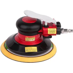 Professional Air Random Orbital Palm Sander, Dual Action Pneumatic Sander, Low Vibration, Heavy Duty (6 inch)