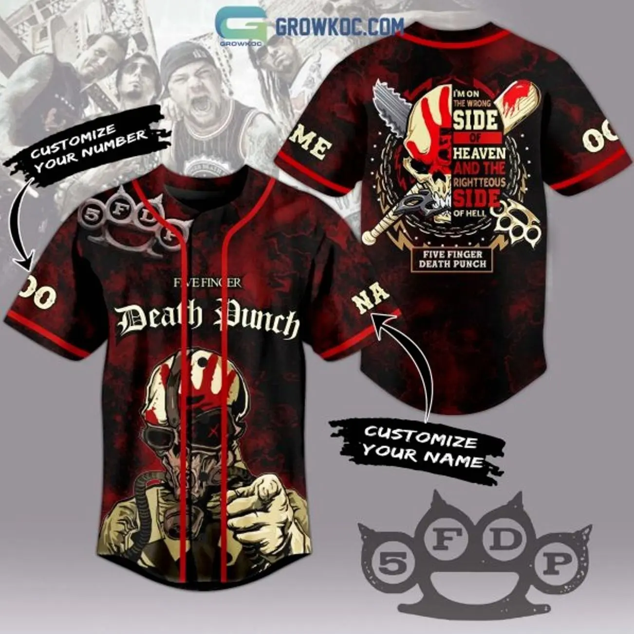 Five Finger Death Punch Personalized Baseball Jersey RQ3