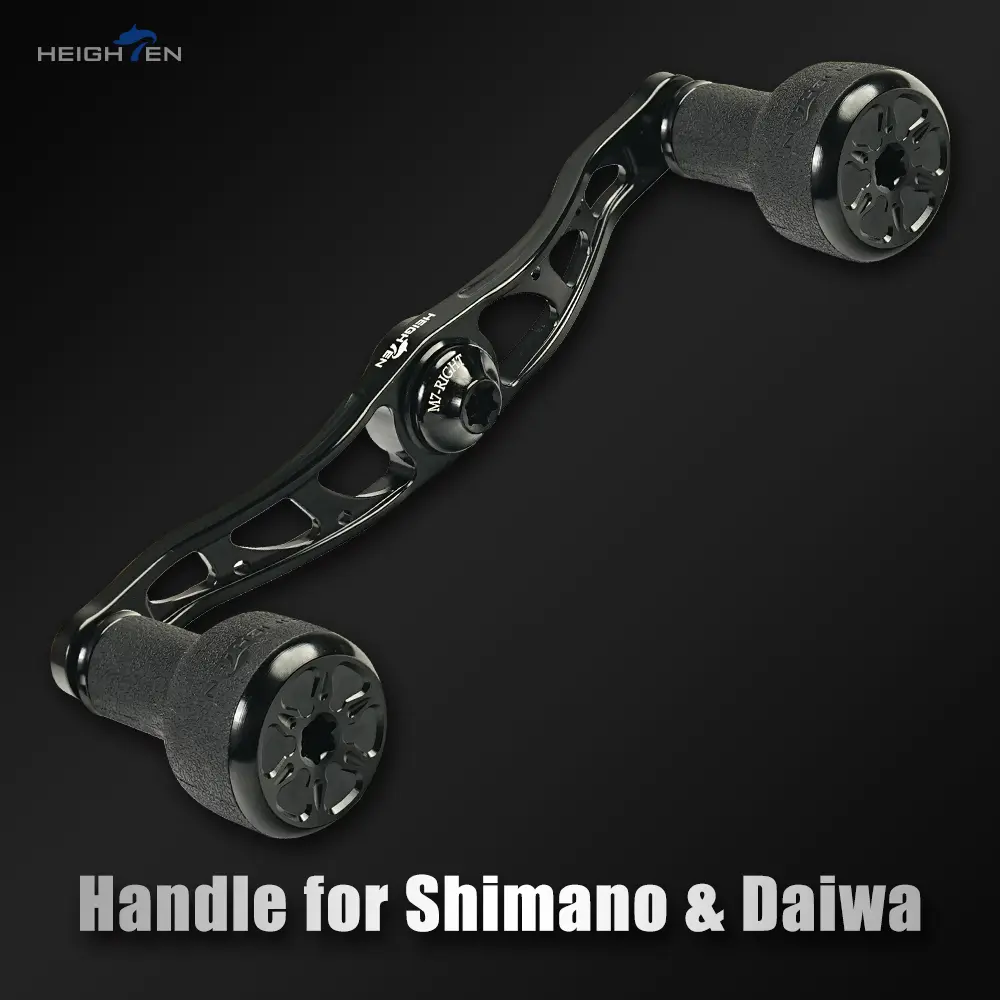 HEIGHTEN Power Handle for Shimano Daiwa Baitcasting Reel 105mm 120mm with TPE Knob Bass Fishing Swimbait Fishing