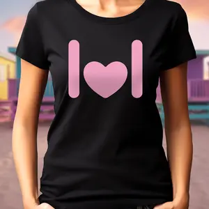 LOL Heart Womens Graphic Tee