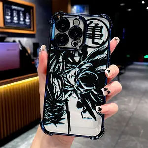 Hot-Blooded Anime Character G-G-Goku'S Phone Case Is Suitable for Iphone Models 17 16 15 14 13 12 11 Pro Max Plus Air, Featuring a Transparent Soft Back Cover That Is Drop-Resistant. Smartphone Cellphone Shockproof Protector