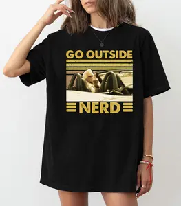 Go Outside Nerd Shirt,  Vintage for Men Women Gift Shirt Sweatshirt Hoodie