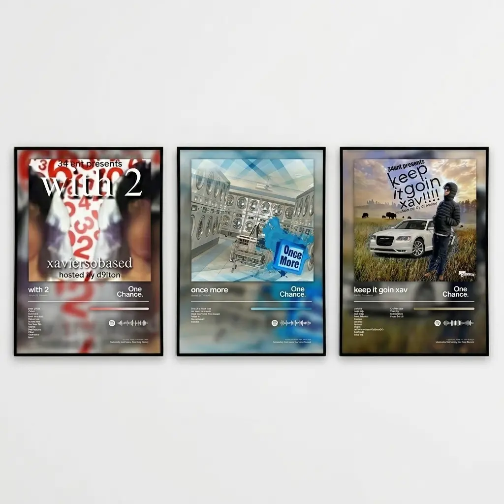Xaviersobased Poster 3 Pack - Album Wall Cover Art - Underground -  Minimal Arts - Music Lover Gift - 1c33 - OneChance - 130 #56