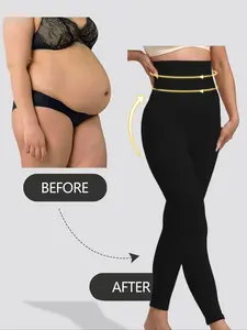 1 pcs High Waist Compression Yoga Leggings, Athletic Leggings - Women's stretch hip lift fitness pants, breathable nylon blend, perfect for spring/summer/fall