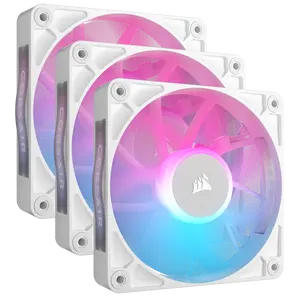 iCUE LINK RX120 RGB 120mm PWM Fan Triple Starter Kit - White