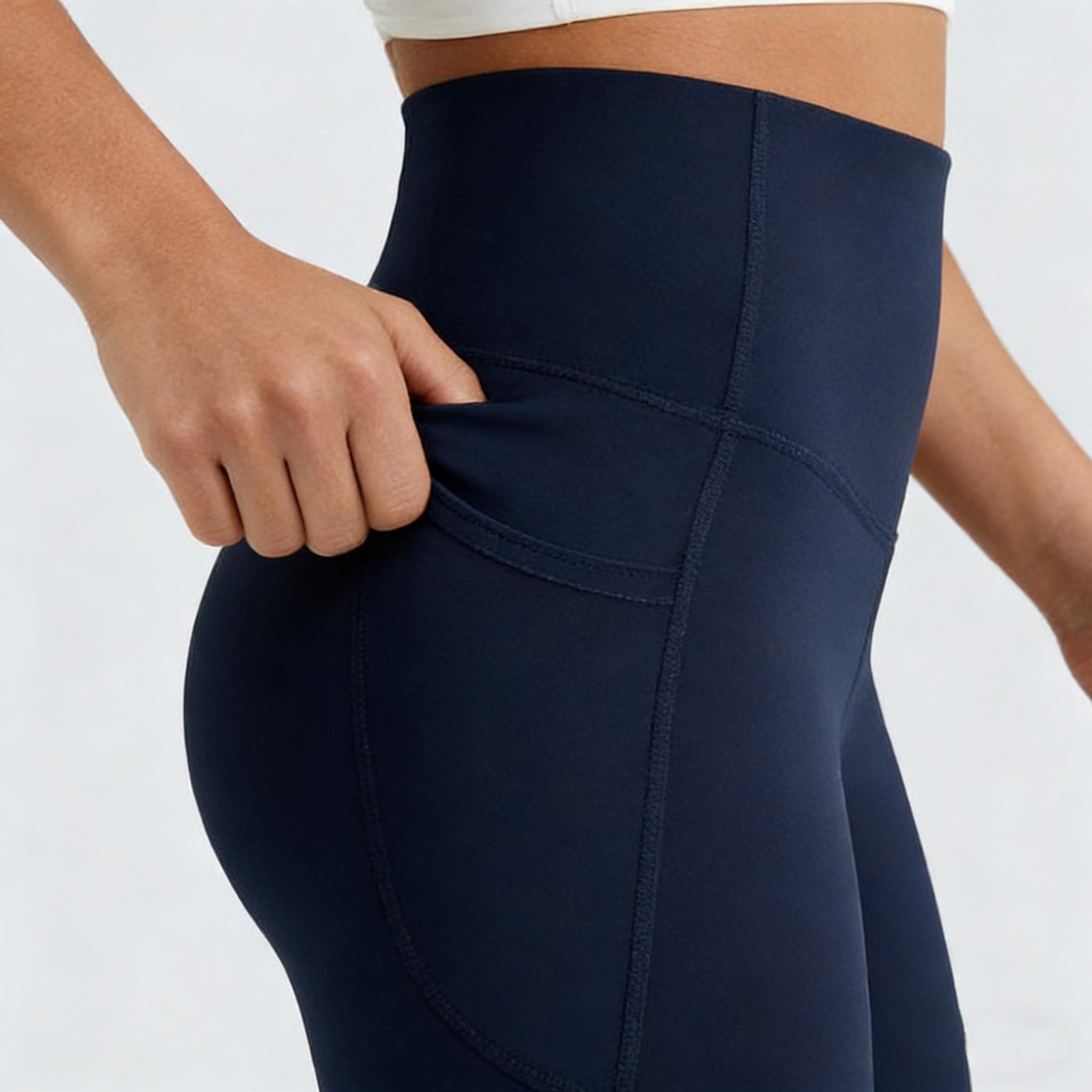Tummy Control Butt Lifting High Waisted Yoga Leggings for Women with Pockets Breathable Fitness Pants