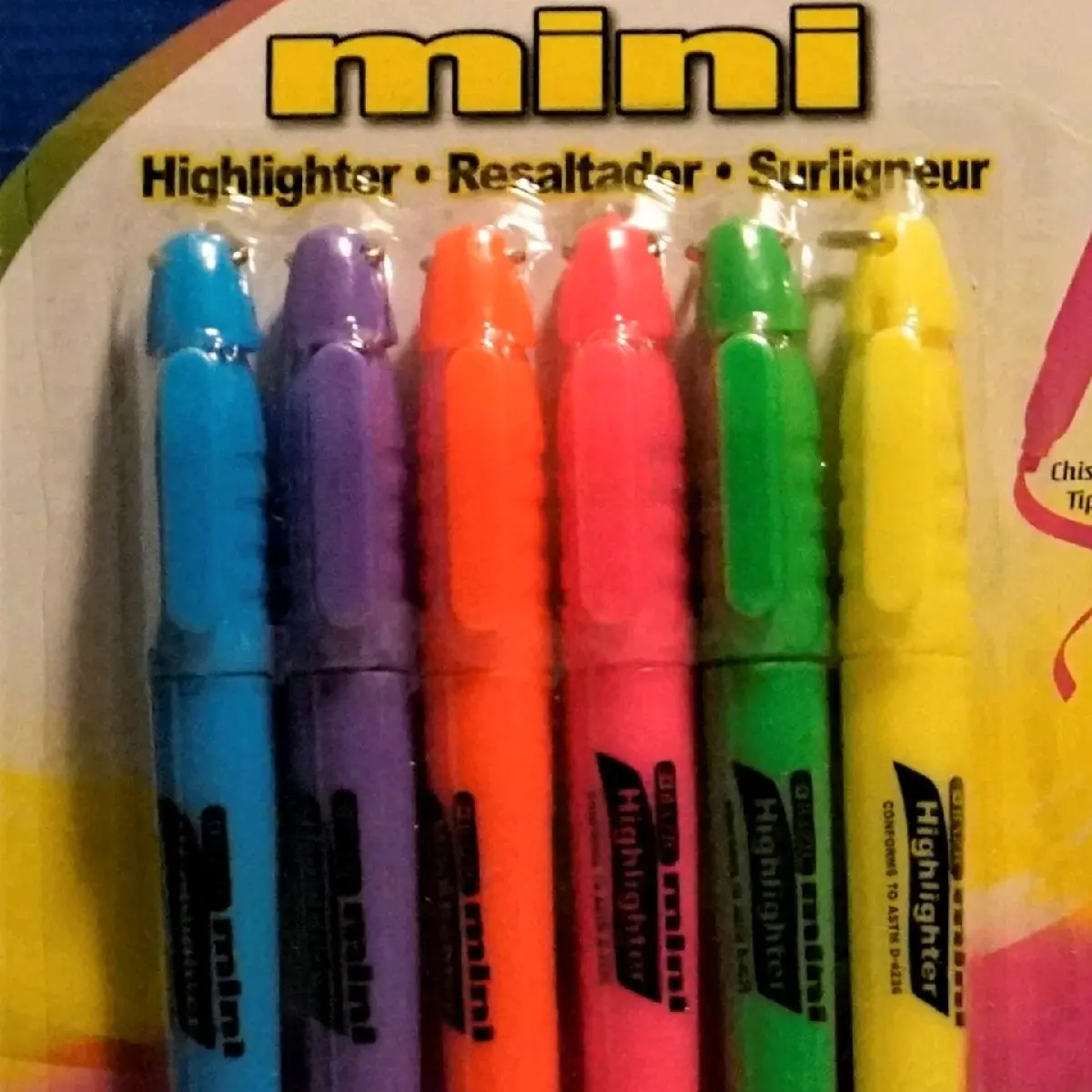 Marker Mini Pocket Highliters 6 Colors