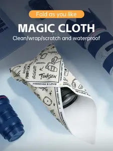 Multi-functional Velcro Cloth - Magic Sticker Cloth, Camera Wrapper, Portable Storage Bag, Self-adhesive Bag, Pet Wrapper, Pleated Cloth, Suitable For Cleaning Cameras, Sensitive Electronic Products, Screens, And Mobile Phones.